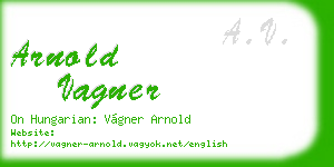 arnold vagner business card