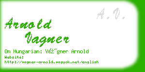 arnold vagner business card